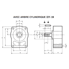 Contracojinete - GR1- EJE CILINDRICO DN 18 *