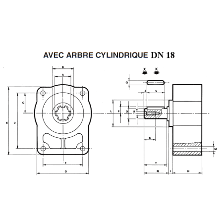 Counterbearing - GR1- CYLINDER SHAFT DN 18 *