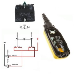 ACA271 Mando colgante eléctrico de 2 botones de acción momentánea €60.95