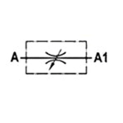 Bi-directional flow limiting throttle: 1/2 FBSP - 45 L/mn - 350 B