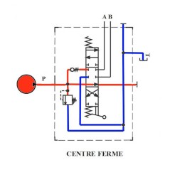 Trale Valvole direzionali idrauliche 80 L/mn - D.E - 1 L - 1/2 BSP - 250 B con scarico di pressione - 3