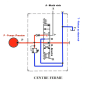 Distributeurs DM 40 - S.E - E1 - 40 L/mn - 250 bar - 3/8 BSP - 1 Levier - Limiteur Pression