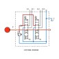 Distributeurs DM 40 - D.E - A1/A1 -  40 L/mn - 250 bar - 3/8 BSP - 2 Leviers - Limiteur Pression