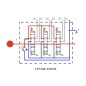 Distributeurs DM 40 - D.E - A1/A1/A1 - 40 L/mn - 250 bar - 3/8 BSP - 3 Leviers - Limiteur Pression