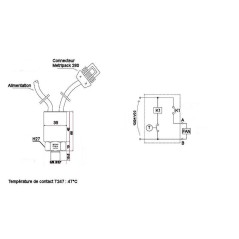 Termostato T247 - 36 a 47 ° C - 3/8 BSP