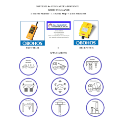 Mando a distancia 12/24 VDC - 4 botones - M-A + 2 TECLAS - 1 emisor - 1 receptor