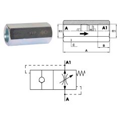 Fallschirmventil F.F 1" FBSP - 200 L/mn - 300 B