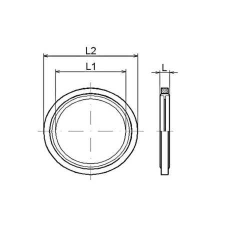 BS10 Metric self-centring gasket - for M10 connection