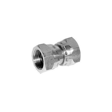 Straight female swivel - FBSPT 3/8 X FBSPT 3/8 - 60° cone.  - 1