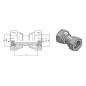 Femelle tournant droit - FBSPT 1/4 X FBSPT 1/4 - Cône 60°.