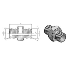 UD - MBSPCT 3/8 x MBSPCT 3/8 - Kegel 60°.  - 3