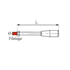 Lever rod for hydraulic spool valve M8 x 150 mm