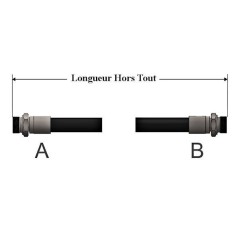 Flessibile R2T 1/4 - PS 400 - Lg 50 cm - Maschio 1/4 MBSPCT - Maschio 1/4 MBSPCT 19,84 € R2T14L050MM14