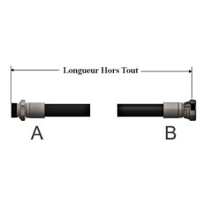 Flessibile R2T 1/4 - PS 400 - Lg 200 cm - Maschio 1/4 MBSPCT - Femmina 1/4 FBSP 50,88 € R2T14L200MF14