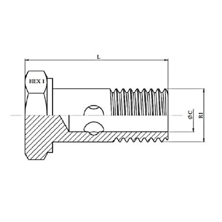 Single screw 1/8 BSP - for 1/8 BSP banjo coupling