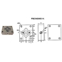 P to T connection plate - A and B Closed for Cetop 3 subbase - NG6 - Series PBCNG06SH 45.41 € - VAT included