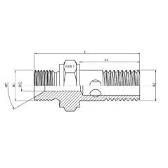 Equal extension screw - 1/4 BSP - for 1/4 BSP banjo fitting