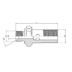 Tornillo prolongado inegale (R1) 1/4 BSP - (R2) 3/8 BSP - para acoplamiento banjo