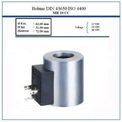 NG 10 Spule - D.Int 31 mm - Höhe 72 mm - 12 VDC - 45 Watt