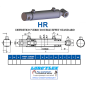 Verin hydraulique double effet 16x25 - avec Fixation Ø 12 - Sortie 1/4 BSP