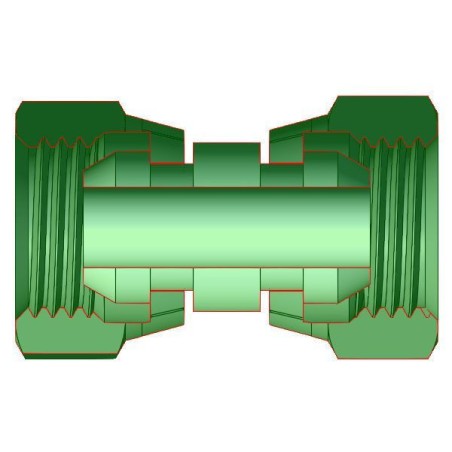 Hembra giro a la derecha - FBSPT 1/4 X FBSPT 1/4 - cono de 60°.