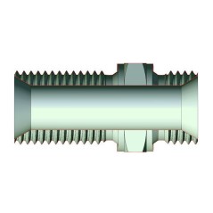 Bulkhead pass-through - MBSPCT 1/4 x MBSPCT 1/4 - 60° cone. Without locknut Trale - 2