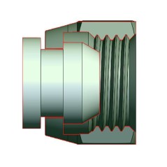 Female plug - TBSP 1" connection - Cone 60