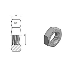 1" Gas nut for bulkhead connection - 3