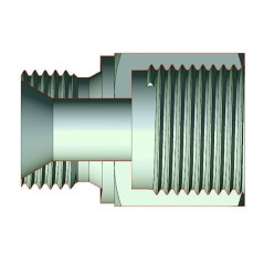 40 mm M-F extension - MBSPCT 1/2 cone 60° x FG 1/2 BSP