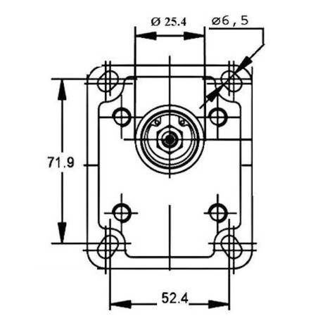 Doppelpumpen GR1/GR1- Italienischer AV-Flansch - Kegelwelle 1:8