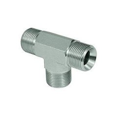 Tee maschio uguale - 1/4 MBSP - cono a 60°.  - 1