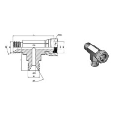 T-Stücke M-M-F - 1/2 MBSP - 1/2 MBSP - 1/2 FBSP - 60°-Kegel.