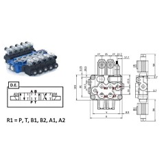 Trale Distribuidor eléctrico 3/8 BSP 12 VDC 1 elemento - 3