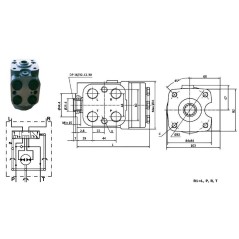 Orbitrol hydraulic motor OSPB 80-ON cc-open centre without valve - 1/2 BSP