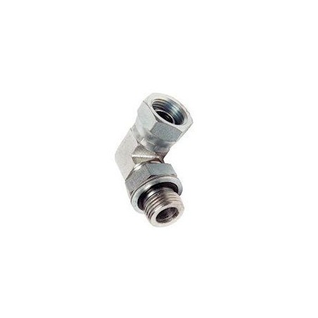 Codo giratorio 90° - TBSP 1/4 x 1/4 Gas cil Oro + anillo - cono 60  - 1