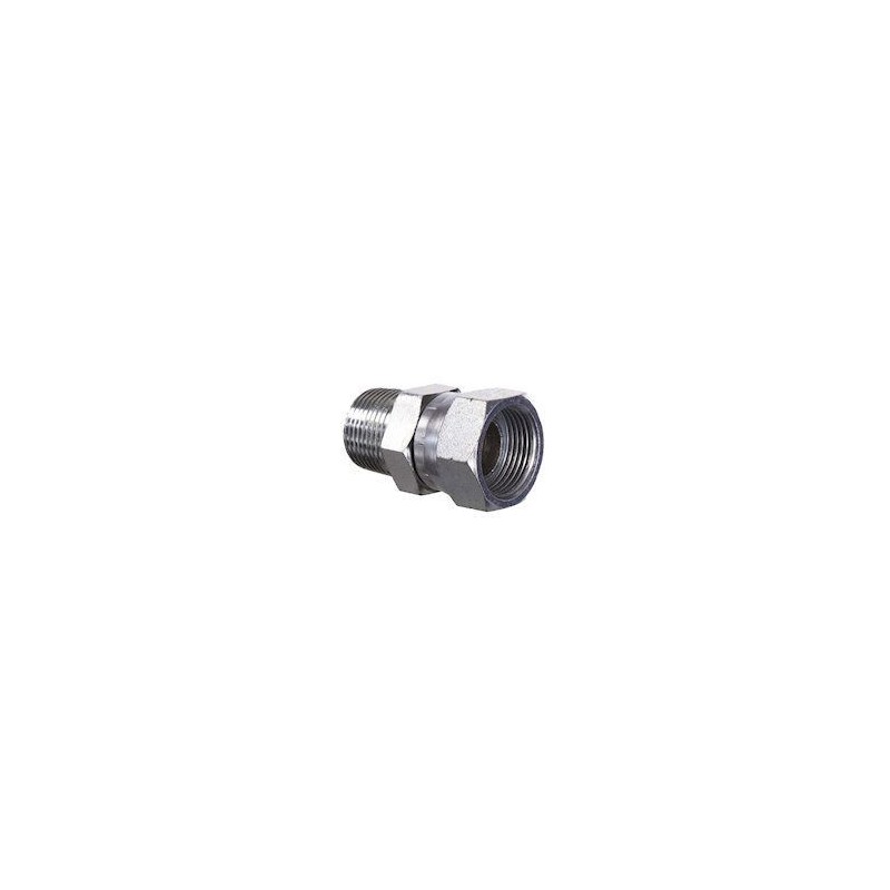 Adaptateur male conique BSPT 3/8 X FBSPT 3/8 - Cône 60°.