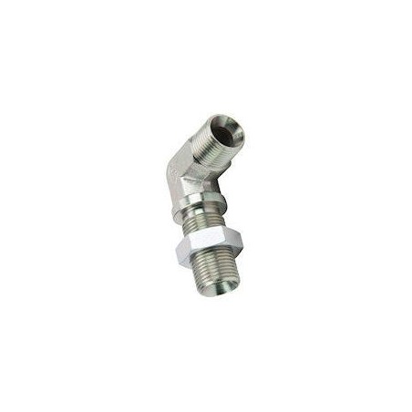 90° bulkhead elbow - MBSP 1/4 x 1/4 - 60° cone.  - 1