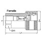 Coupleur hydraulique ISO A - Femelle 1"1/2 BSP - Débit 379 à 700 L/mn - PS 200 Bar