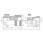 Coupleur hydraulique ISO A - Femelle 1"1/2 BSP - Débit 379 à 700 L/mn - PS 200 Bar