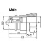 Coupleur hydraulique - male 1"1/4 BSP - ISO A - Débit 288 à 480 L/mn - PS 250 Bar