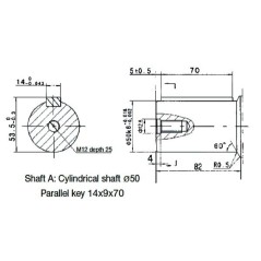 Moteur arbre 50 MM VNKV1000 4ADS - OMV1000  - 3