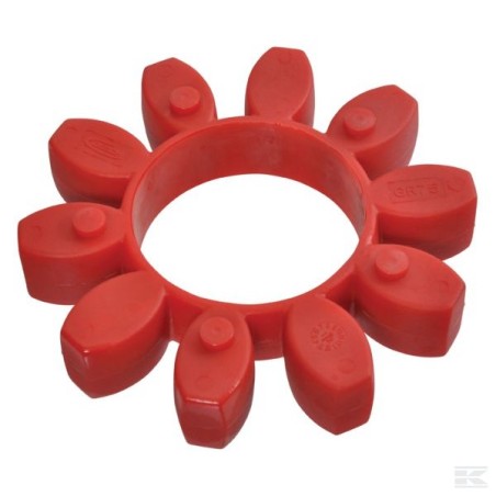 Größe 90 - Ø 200 x 100 mm - St. 34 mm - 98 Sh rot HW959098