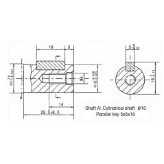 Motor shaft 16MM SORT. REAR VNKM-8-MAE1 - OMM8