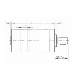 Motor shaft 16MM SORT. REAR VNKM-40-MAE1 - OMM40