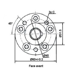 Eje motor 16MM SORT. TRASERO VNKM-40-MAE1 - OMM40