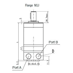 Eje motor 16MM SORT. LAT. VNKM-12-MAE - OMM12