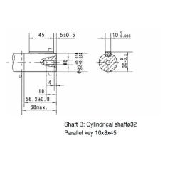 Moteur arbre 32MM VNKP50 2BDSN - OMP50