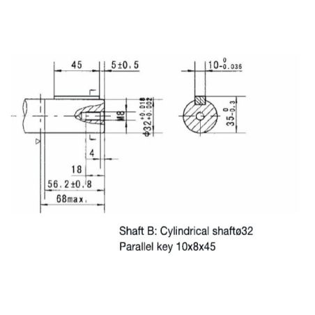 Motor Welle 32MM VNKP50 2BDSN - OMP50