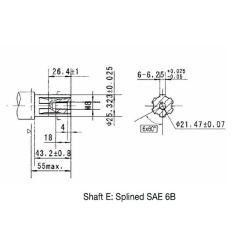 CANNELE 25MM VNKP50 2EDSN Eje Motor - OMP50