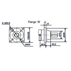 Motor con eje VNKSW80 PLUS BDS de 32MM - OMSW80